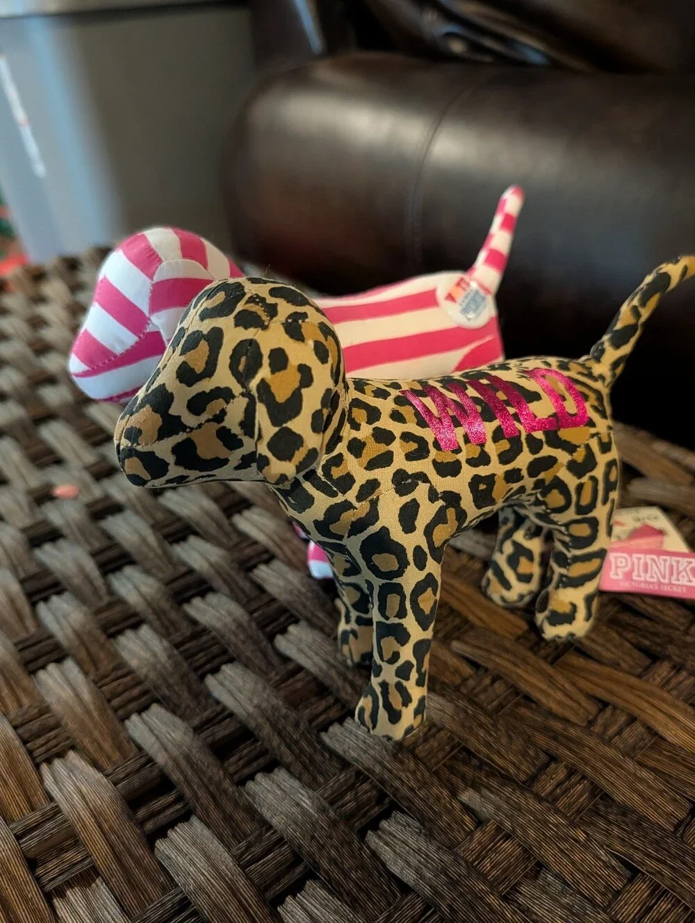Set Of (2) PINK Stuffed Dogs - Picture 3 of 3